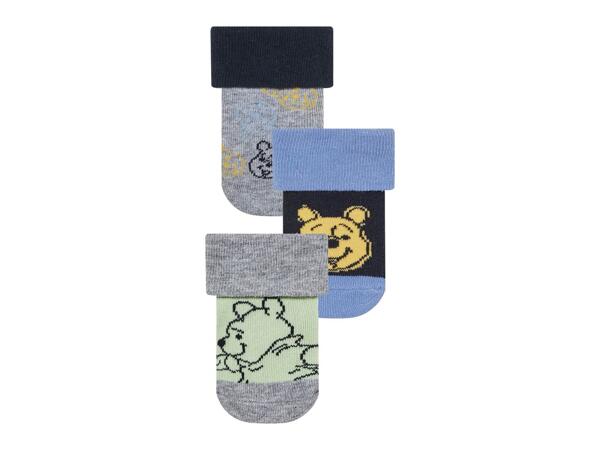 Baby Boys' Socks "Mickey Mouse, The Lion King, Winnie the Pooh", 3 pairs