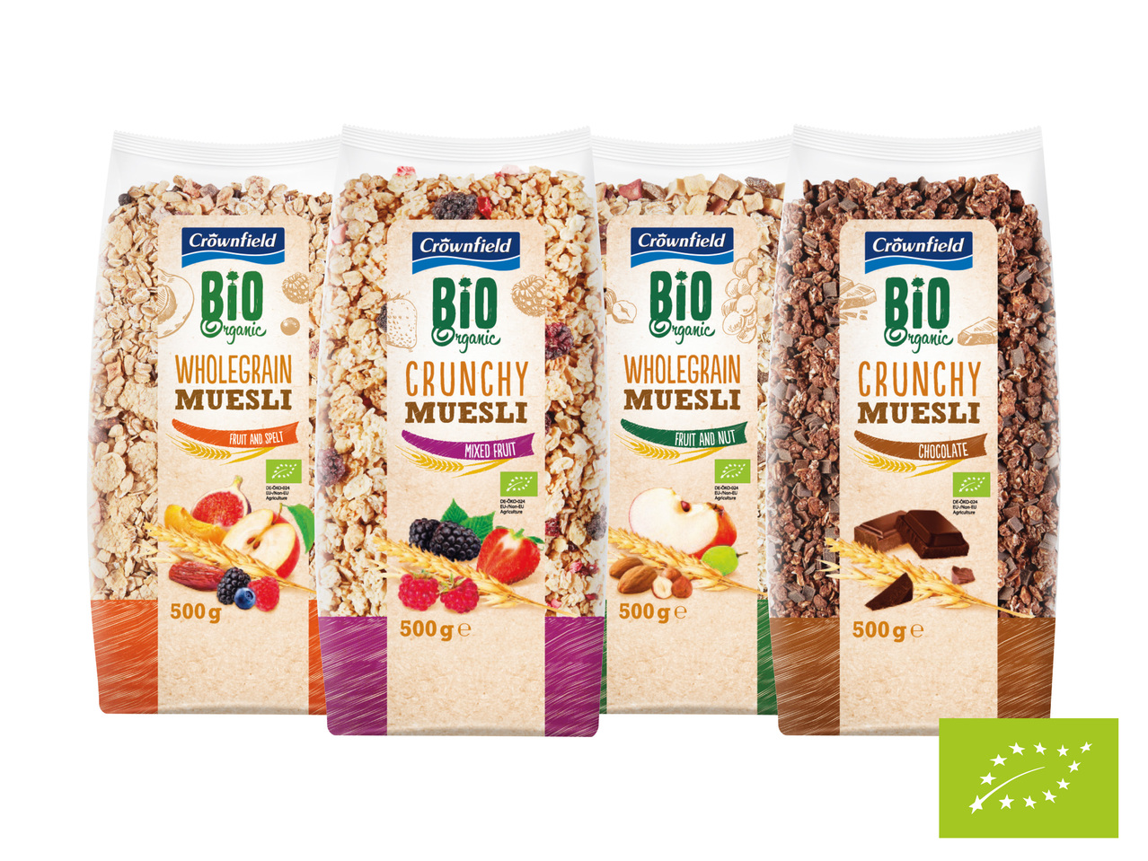 EKOLOGISK MÜSLI, OLIKA SORTER