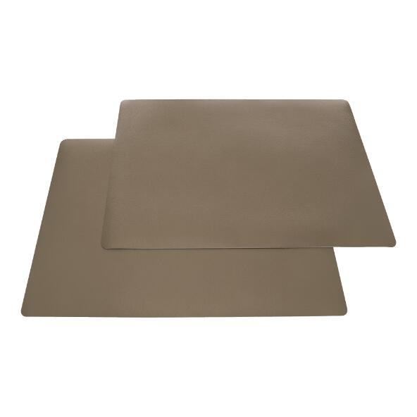 HOME CREATION(R) Sets de table métallisés aspect cuir, 2 pcs