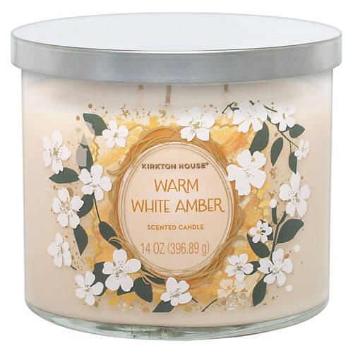 3 Wick Candle - Warm White Amber, 14 oz