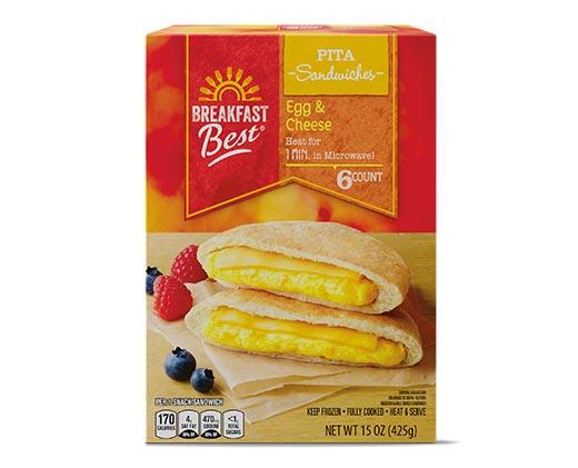 Breakfast Best Pita Sandwiches Egg & Cheese or Sausage & Cheese - Aldi ...