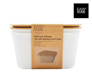 Bathroom Storage Tubs 2pk