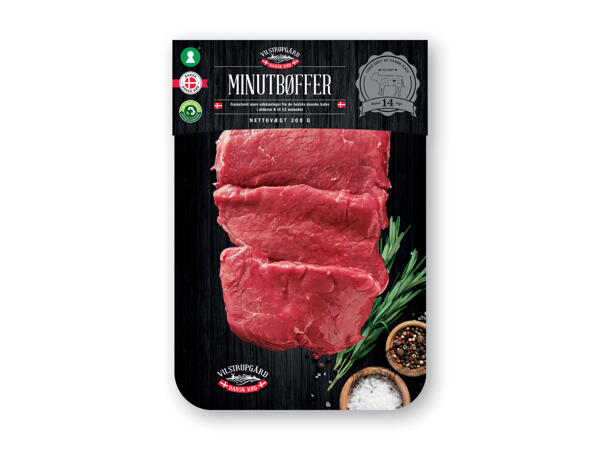 Ribeye steak, højrebsbøf, frokost- eller minutbøffer