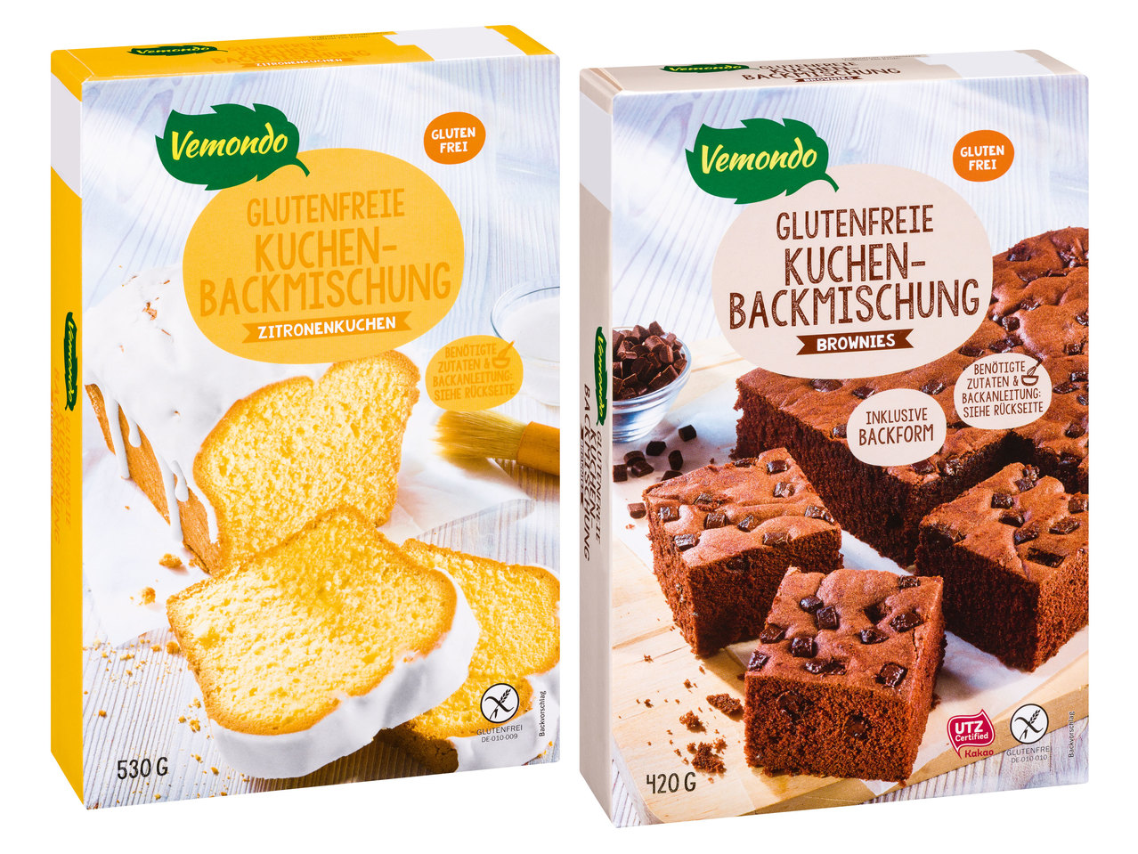 VEMONDO Glutenfreie Kuchen-Backmischung