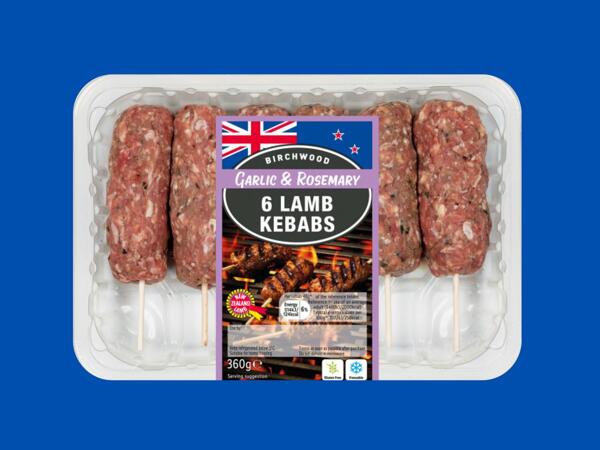 Birchwood 6 Garlic & Rosemary Lamb Kebabs