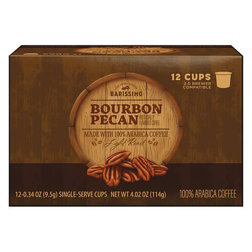 Bourbon Pecan Flavored Light Roast Coffee Cups, 12 count
