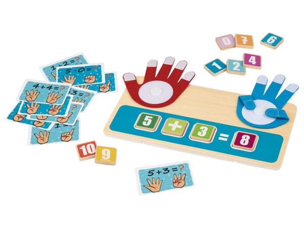 Montessori game "Apple & Worm, Dinosaur Colour Sorting, Parking or Finger Counting Game"