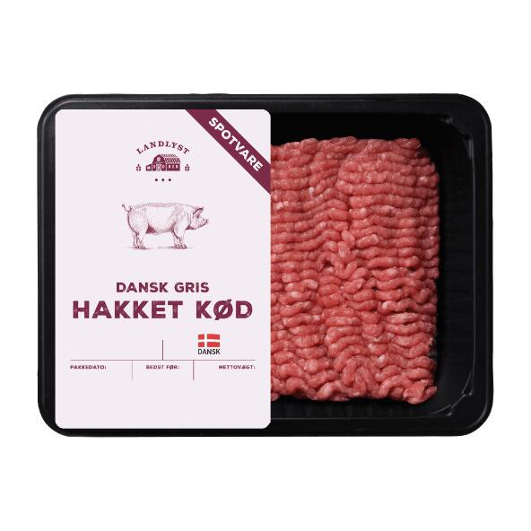 LANDLYST Hakket kød af dansk gris