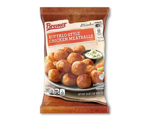 Bremer Meatballs Buffalo Chicken or Beef Mushroom & Swiss