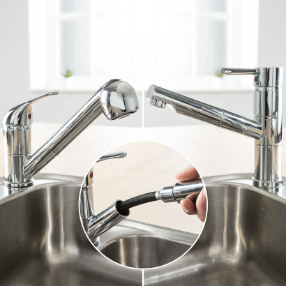 Robinet de cuisine à douchette extensible