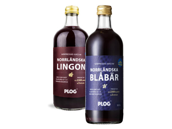 PLOG Blåbärs-/lingonjuice