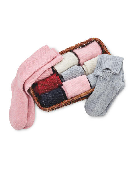 Black Rib Wool-Socks