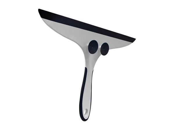 Wenko Grey Bathroom Squeegee With 2 Suction Cups