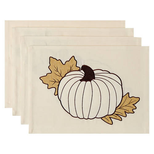4 Pack Placemats - Neutral Pumpkin
