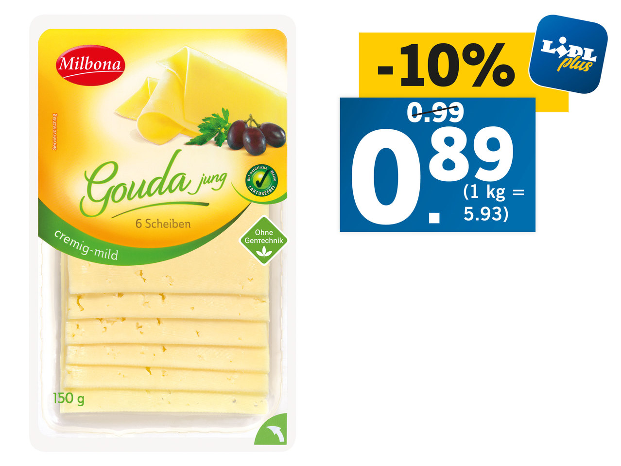 MILBONA Käse in Scheiben