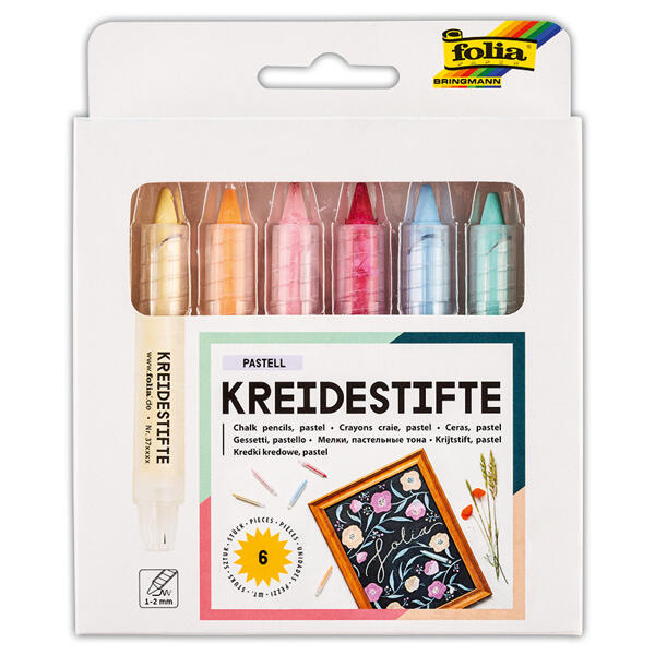 Kreidestifte-Set Pastell 6er