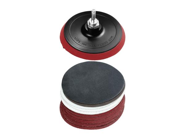 Parkside Hook & Loop Sanding Pad With Sanding Sheets - 11 Pieces
