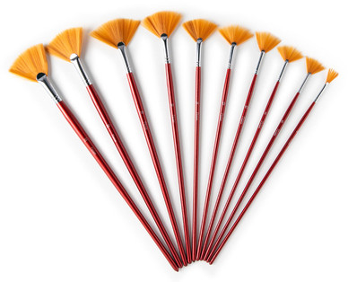 Künstler-/Fächer-Pinsel-Set, 10-teilig