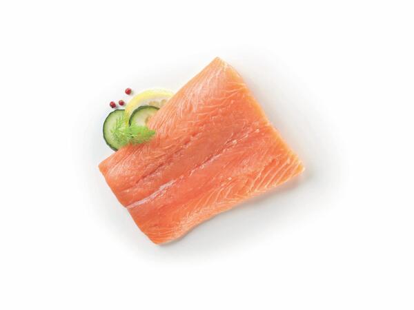 Salmon fillet with skin