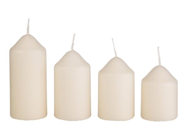 Livarno Home White Candles - 4 Pieces