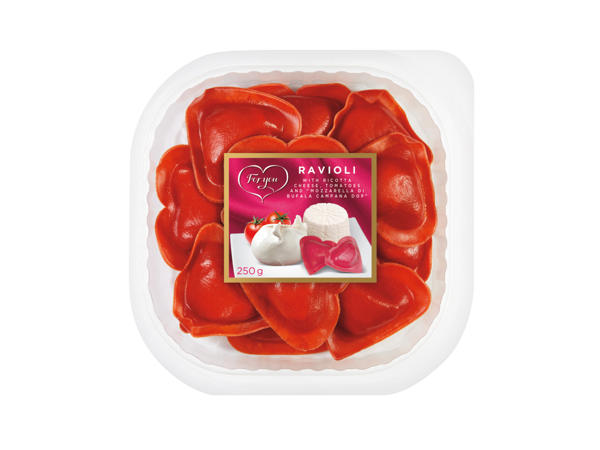 Hjärtformad ravioli