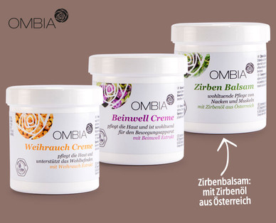 OMBIA Weihrauch-/Beinwell-/Zirbencreme