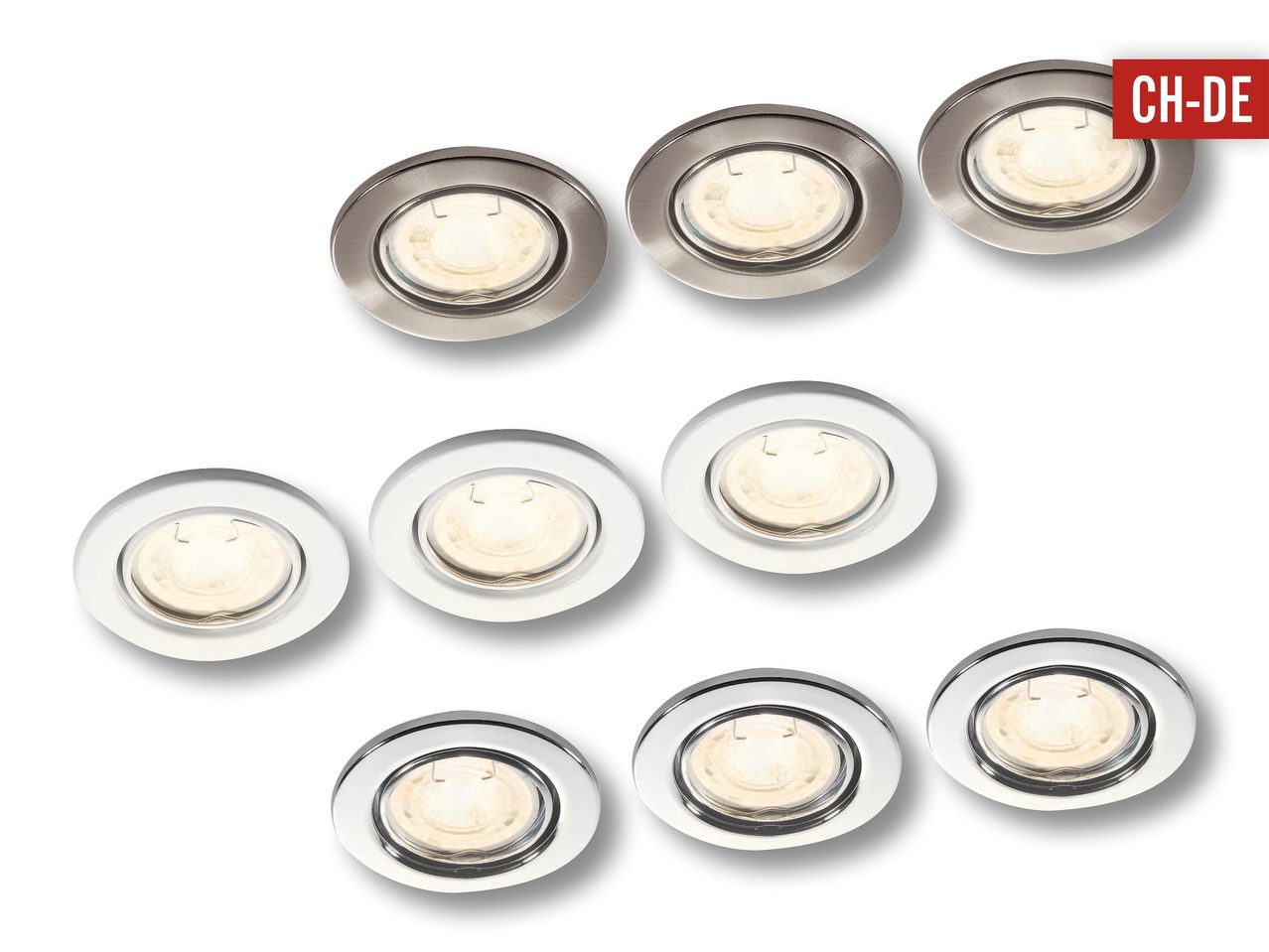 Spots encastrables, lot de 3