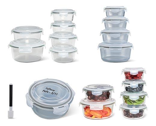 Crofton 12pc Glass Bowl with Snapping Lid