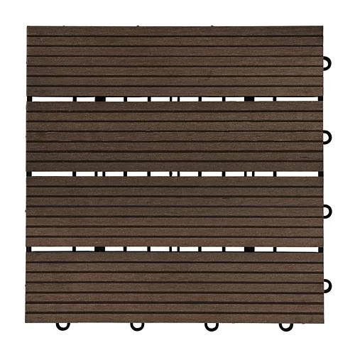 HOME DELUXE WPC Klickfliesen BAVARO Dunkelbraun 3 m²