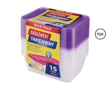 Takeaway Containers 15pk