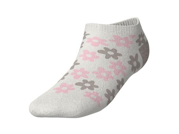 LUPILU Kids' Pink/White/Striped Trainer Socks - 7 Pack