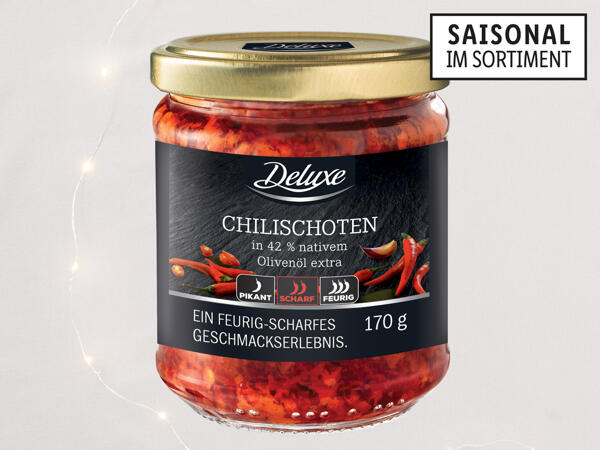 Chilischoten gemahlen in nativem Olivenöl extra