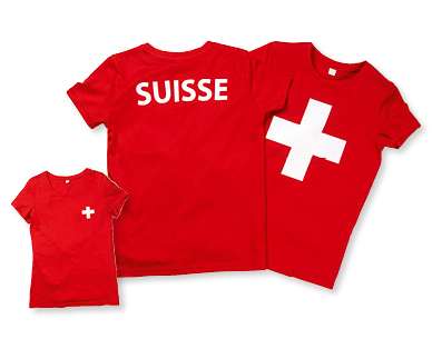 T-shirt pour femmes/hommes/enfants avec une croix suisse