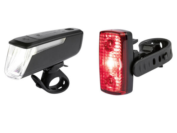 CRIVIT Sada LED světel s funkcí brzdového světla, 2dílná