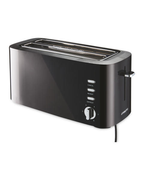 Black Long Slot Toaster