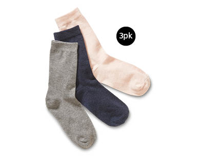 Ladies Crew Socks 3pk