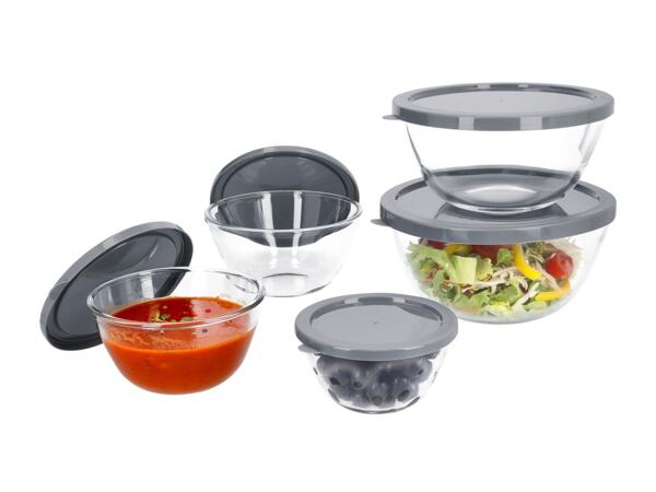 Silvercrest Grey Glass Bowl Set - 5 Pieces