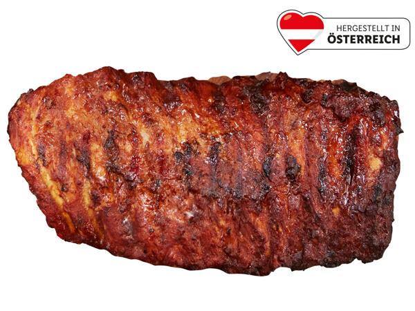 Frische BBQ Ribs mariniert