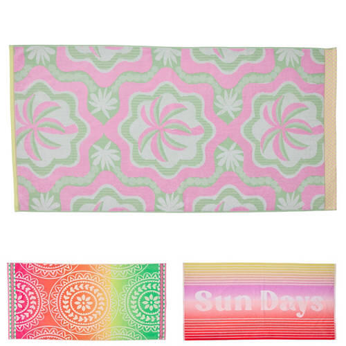 Velour Jacquard Beach Towel