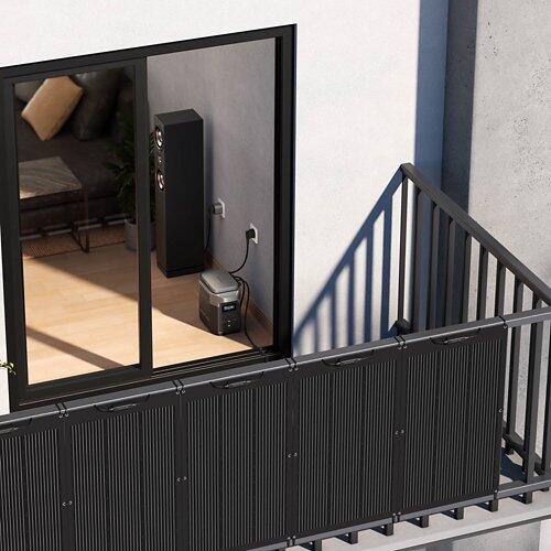 ECOFLOW Centrale elettrica da balcone 2 x 100 W pannello solare rigido con inverter, EFWN511B