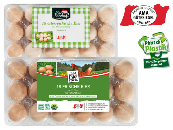 18 Eier aus Freilandhaltung