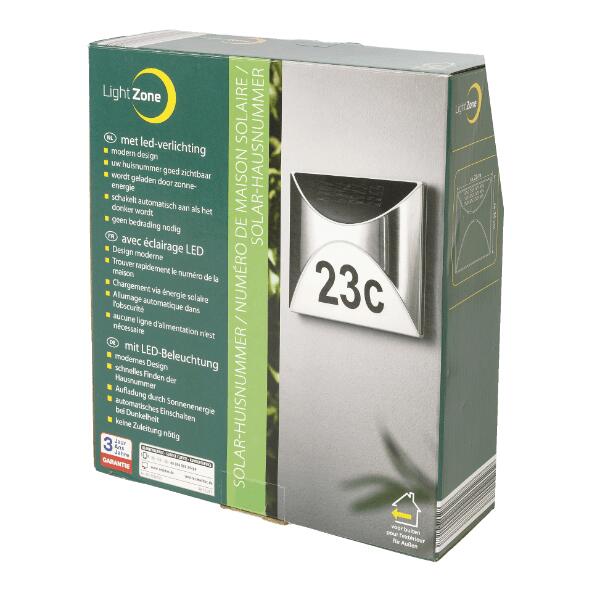 Numéro de maison à énergie solaire