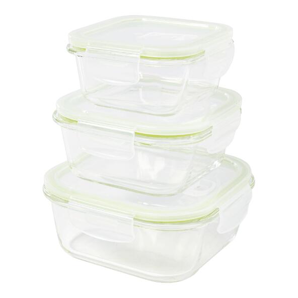 CROFTON(R) 				Boîtes de conservation en verre, 3 pcs