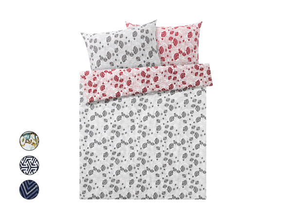 Parure de lit réversible en coton renforcé