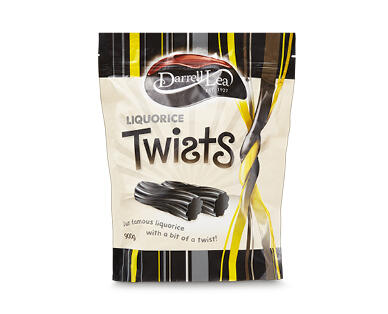 Darrell Lea Liquorice Twists 900g or Milk Chocolate Liquorice Bullets 750g