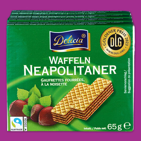 Waffeln gefüllt