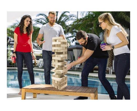 Crane 
 Giant Toppling Blocks or 4-in-a-Row