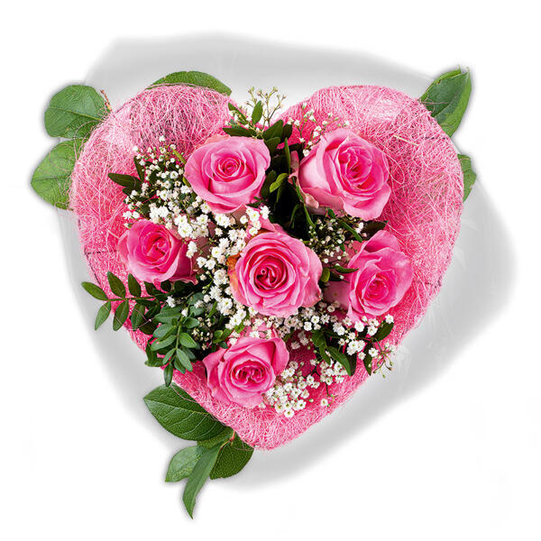 Rosenherzstrauß zu Valentin