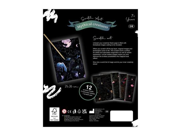 Crelando Scratch Art Book - Mythical Creatures