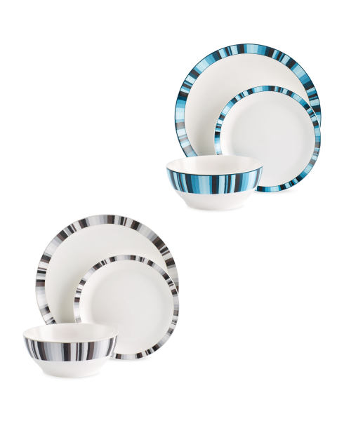 Crofton Premium Dinner Stripe Set